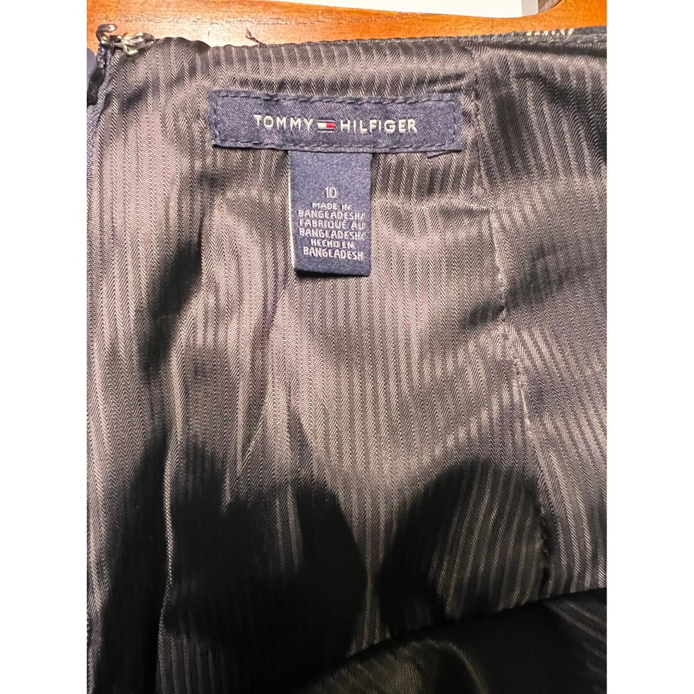 Tommy Hilfiger Plaid Skirt A-Line Pockets Career Casual Green Blue Size 10 FLAW - Picture 4 of 8